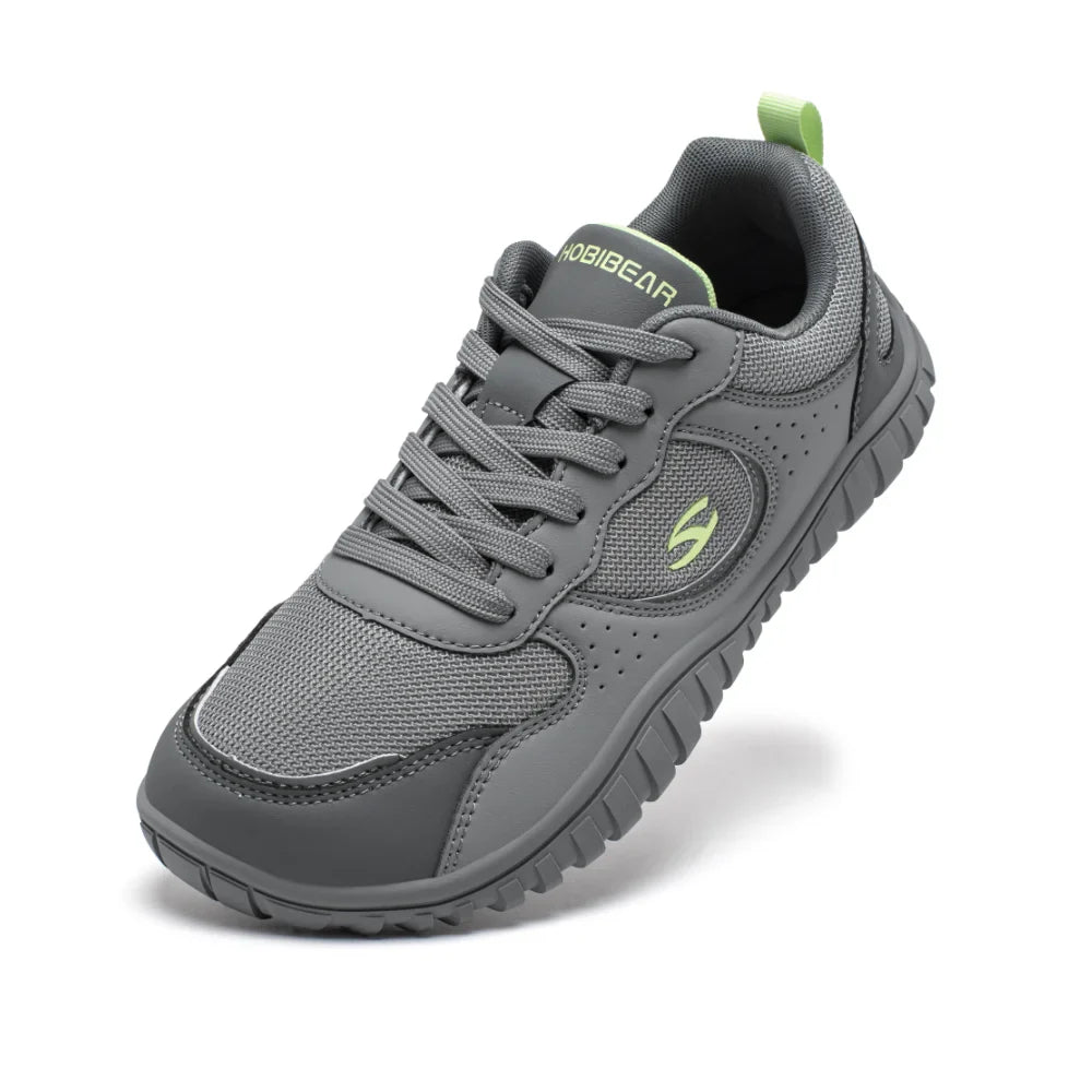 Unisex Wide Toe Sneakers Comfortable Walking Shoes Lace Up Outdoor Travel Breathable Sneakers