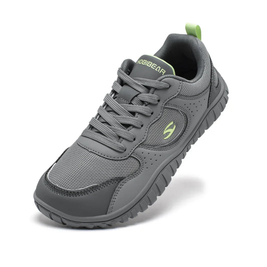 Unisex Wide Toe Sneakers Comfortable Walking Shoes Lace Up Outdoor Travel Breathable Sneakers