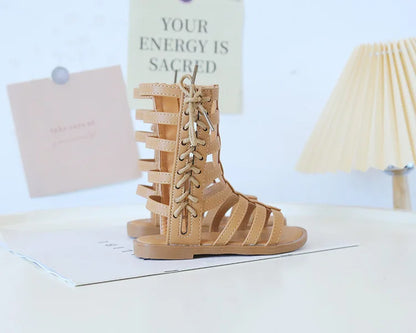 Children Sandals High-top Kids Girls Sandals Baby Sandals High Quality Flat Cut-Outs Beach Sandals