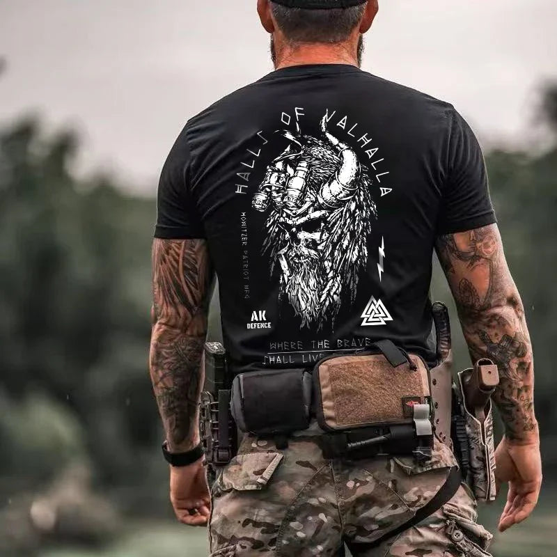 Short Sleeve T-Shirt American Tough Guy Short Sleeve T Summer Tactical Military Fan Top Men