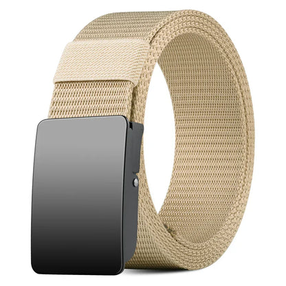 Unisex Canvas Belt Tweed Plaid Casual Polyester Four Seasons Universal Double Color Tweed Plaid Polyester Leisure Belt