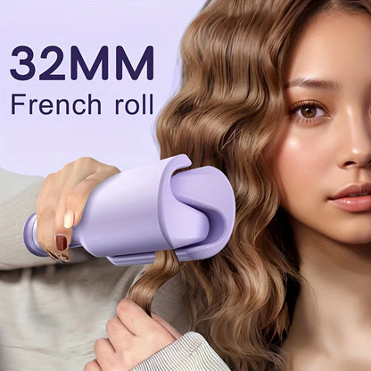 Ladies deep V big hair curling rod, 32mm long-lasting styling roller, fast heating, suitable for width and depth waves, holiday