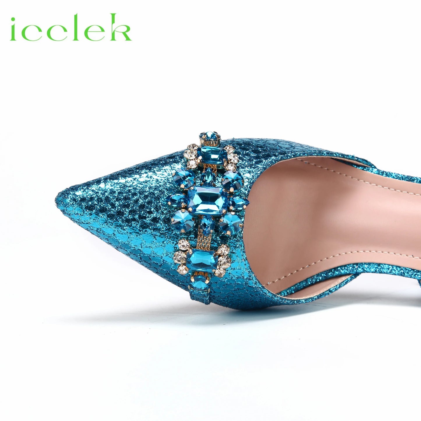 Sky Blue New Shoes and Bags Matching Set Nigerian Women Heels for Women Party Italian Design Wedding INS Design