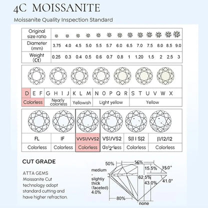 GRA Certificate Promotion 100% Moissanite Earrings for Women Pass Diamond Test Pen Ear Studs 925 Sterling Silver Fine Jewelry