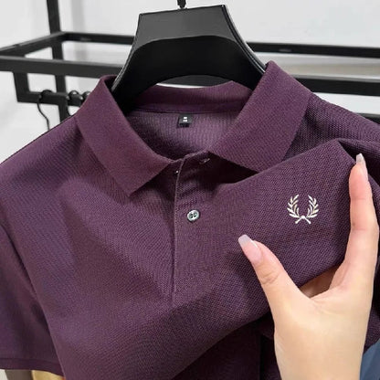 High quality men's heavyweight summer new cotton classic brand embroidered comfortable polo shirt breathable trendy short sleeve