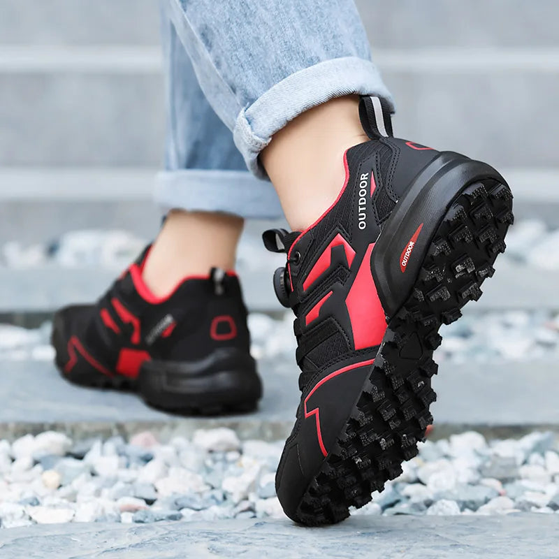 Men's Casual Sports Shoes Size 40-47 Rotating Lace-Up Men's Shoes Outdoor Non-Slip Breathable Comfortable Men's Sports Shoes