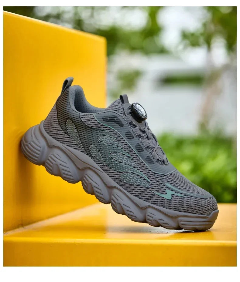 Rotating Button Tactical Boots Men Reflective Steel Toe Shoes Indestructible Work Sneakers Protective Safety Boots Size 47 48