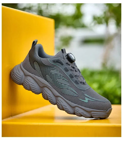 Rotating Button Tactical Boots Men Reflective Steel Toe Shoes Indestructible Work Sneakers Protective Safety Boots Size 47 48