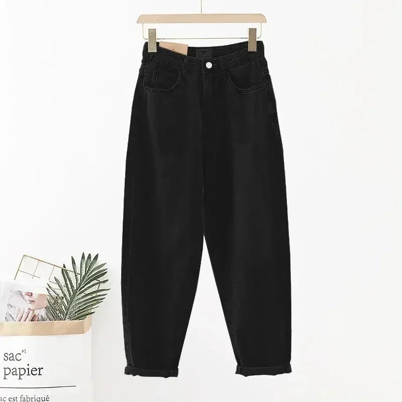 High Waist Jeans Women Clothing Stretch Streetwear Harem Pants