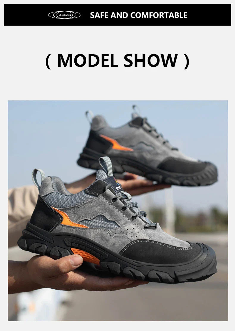 Men Safety Shoes Steel Toe Security Protection Work Boots Fashion Working Sneakers Anti-Smash Anti-puncture Indestructible Shoes