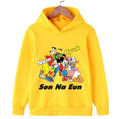 Harajuku Kids Mickey Kawaii hoodie 2-14 years old sweatshirt Spring long sleeve cartoon girls boys casual clothing tops children