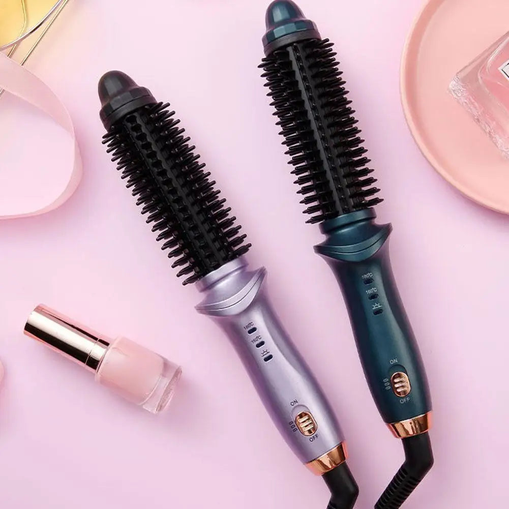 Auto Rotating Curling Iron Wand - 2-in-1 Hair Curler & Straightener, Adjustable Temperature, Travel Friendly