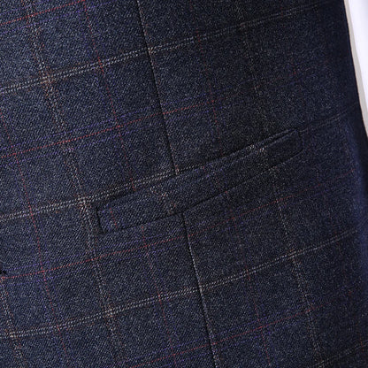 Blazer Vest Pants  Boutique Plaid Men's Formal Groom Wedding Dress Slim Suit 3Pcs or 2Pcs Men's Casual Business Suit Tuxedo