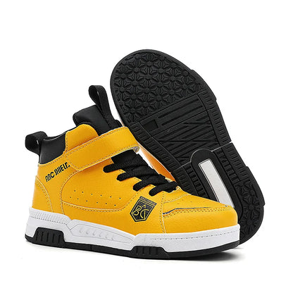 Children‘s High-top Basketball Boots Boys Girls Non-slip Basketball Trainers Outdoor Jogging Sneakers Breathable Athletic Shoes