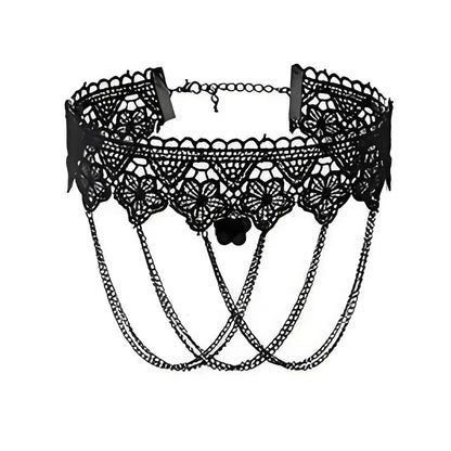 Punk Black Sexy Lace Chokers Necklace For Women Fashion Retro Clavicle Chain Halloween Collar Choker Steampunk Gifts
