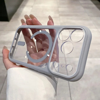 Camera Protector Acrylic Transparent For Magsafe Cases For iPhone 17 Pro Max 17 Pro Air Slim Magnetic Clear Bumper Back Cover