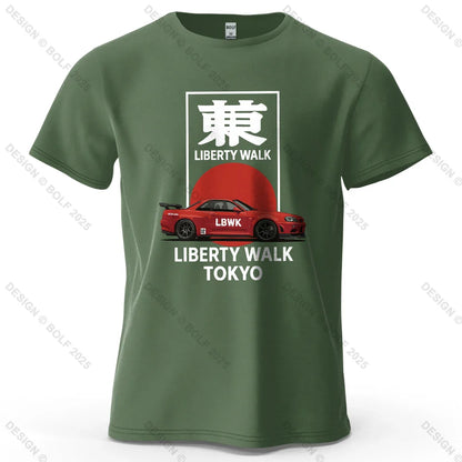 Liberty Walk Tokyo Printed Men's T-Shirt 100% Cotton Oversized Stylish Graphic Tees for Women Tops Tees Casual Streetwear