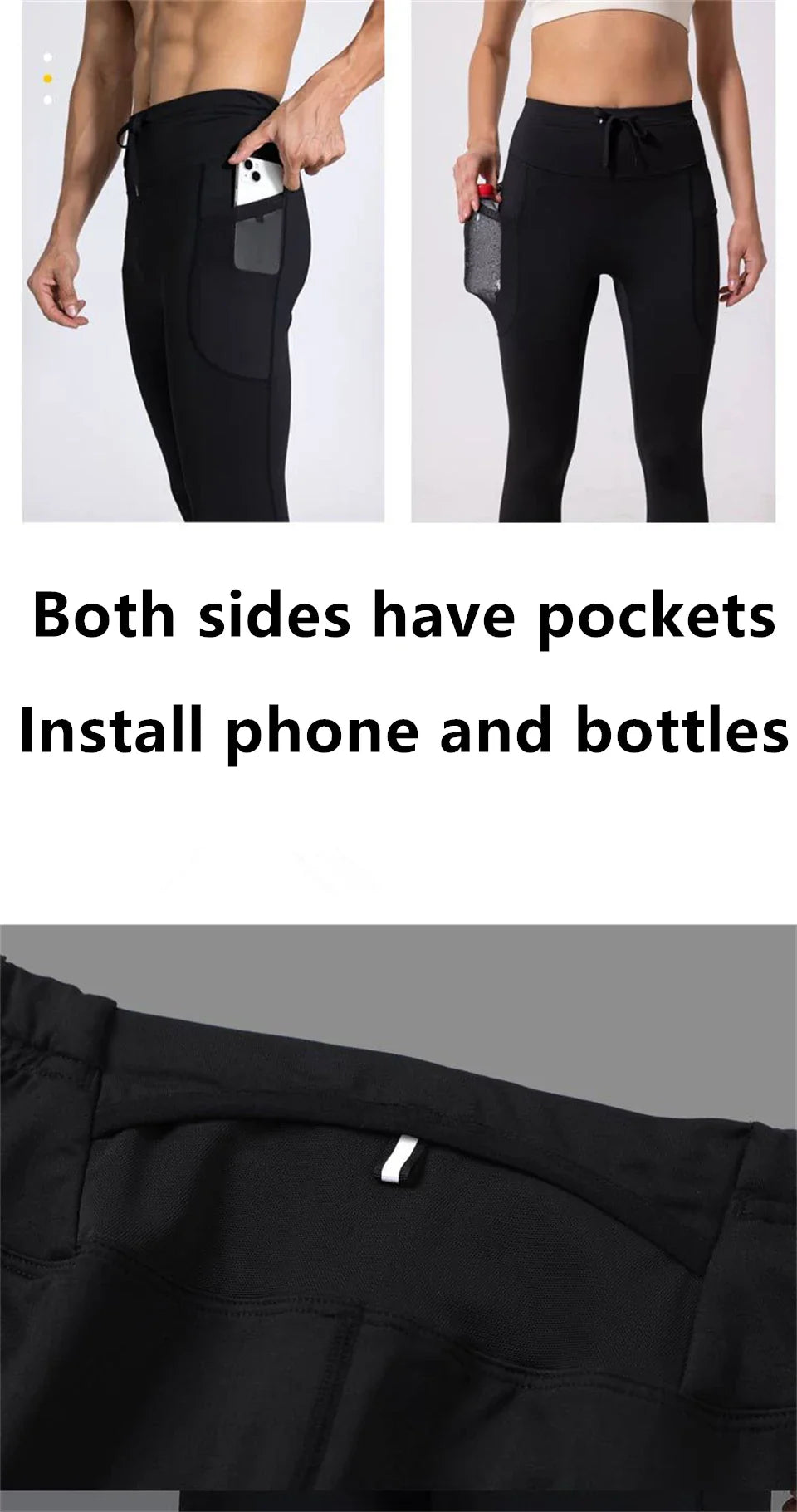 Men Women Winter Warm Thicken Velvet Running Pants Leggings Outdoor Sport Gym Fitness Yoga Basketball Cycling Hiking Long Tights