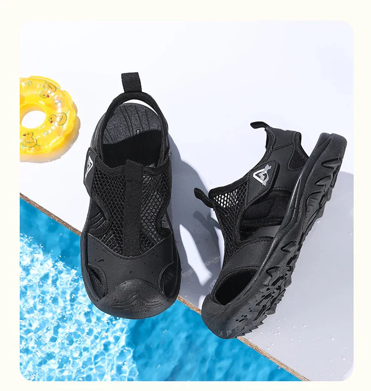 Summer Children Comfortable Sport Water Sandals Outdoor for Boys and Girls Casual Closed Toe Anti-Collision Walking Sandials