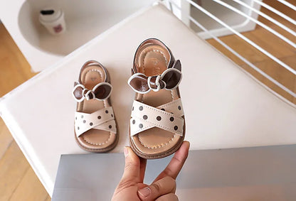 2026 Summer New Girls Soft Bottom Sandals Fashion Retro Hollow Roman Casual Shoes Open-toe Hundreds Of Princess Beach Shoes
