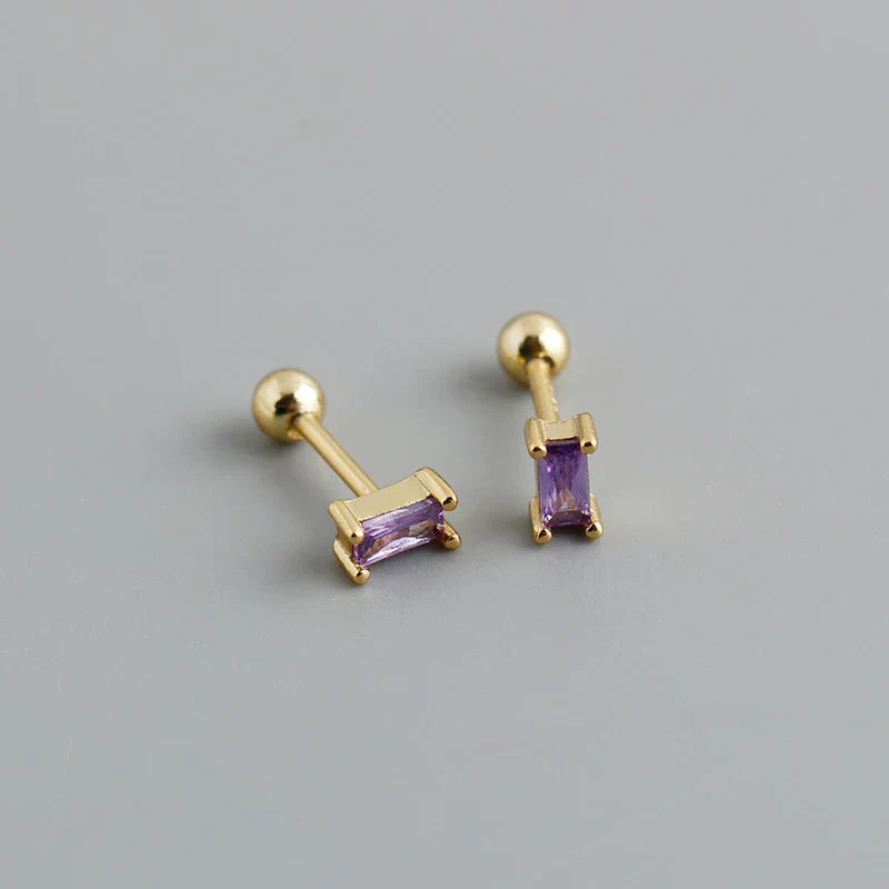 925 Sterling Silver Fashion Korean Petal Screw Bead Stud Earrings for Women Charm Ear Bone Piercing Jewelry Accessories