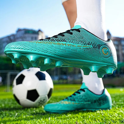 Large Size FG/TF High Quality Mens Soccer Shoes Non-Slip Turf Soccer Cleats for Kids Training Football Boots Chuteira Campo 48