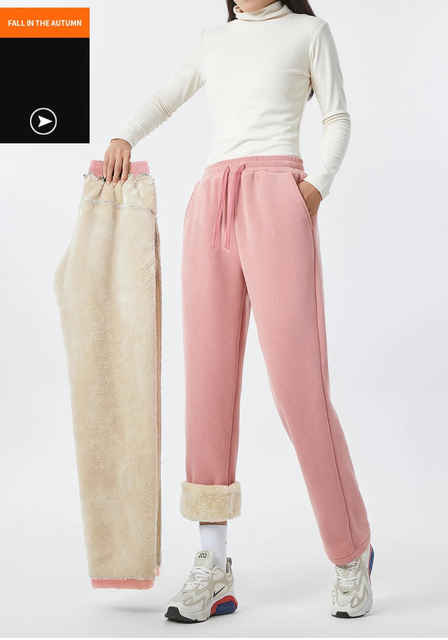 Unisex 2026 Winter New Oversize Pants Men Women Warm Fleece Liner Drawstring Trousers Casual Comfortable Gym Sweatpants