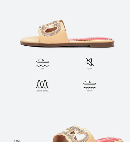 Woman's Beach Shoes 2025 Summer New Indoor Fashion Sandals Bathroom Flat Shoes Home Slippers