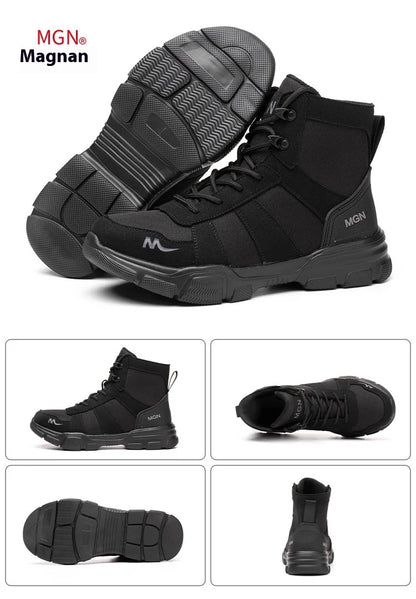 Camouflage Safety Boots Men and Women Work Indestructible Shoes Climbing Steel Toe Protective Boots Anti-puncture Safety Shoes