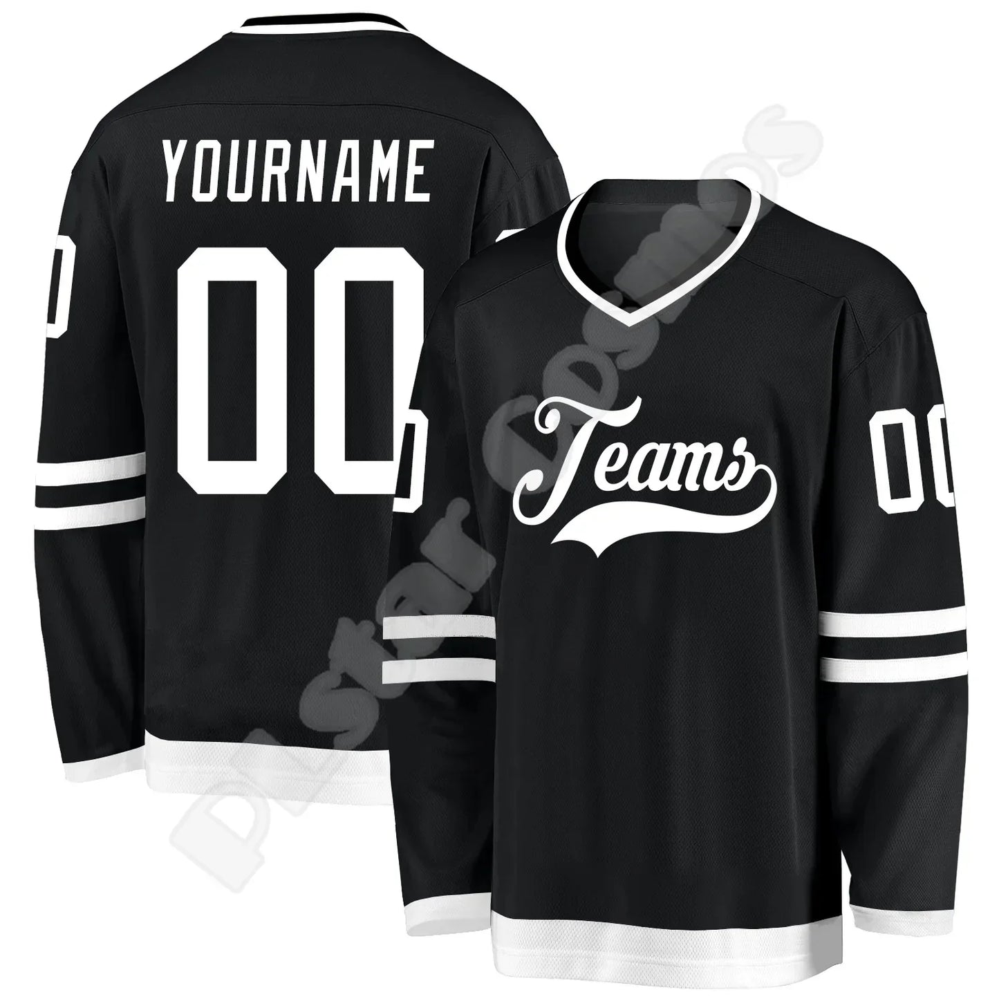 NewFashion Hockey Jersey Custom Name Team Logo Number Colorful Pullover Long Sleeves 3DPrint Harajuku Casual Funny Sweatshirts A