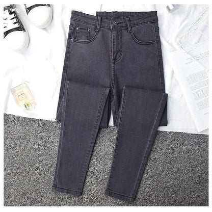 Women's Spring Autumn Style Slim Fit Trendy Denim Pants