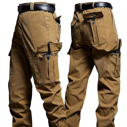 New Work Cargo Pant Men Wear-Resistant Stretch Tactical Trousers Casual Breathable Multi-Pocket Outdoor Waterproof Training Pant