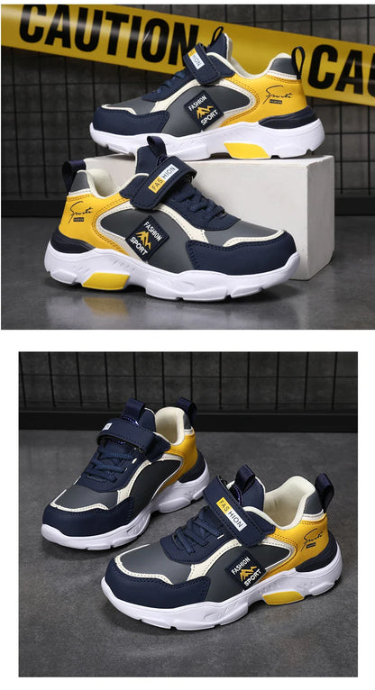 Children Running Shoes Boys Girls Basketball Sneakers Kids Shoes Leather Outdoor Comfortable Sports Tennis Shoes School Students