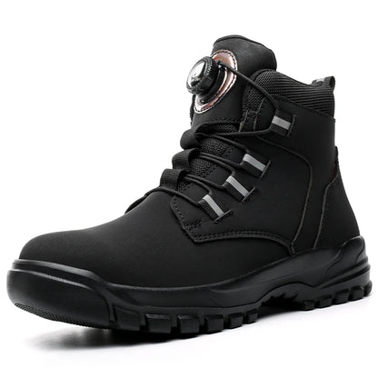 New Rotating Button Safety Shoes for Men Steel Toe Sneaker Non Slip Work Shoes Man Puncture Proof Protective Work Safety Boots
