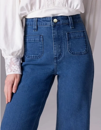 Calças jeans retrô americanas estilo coreano