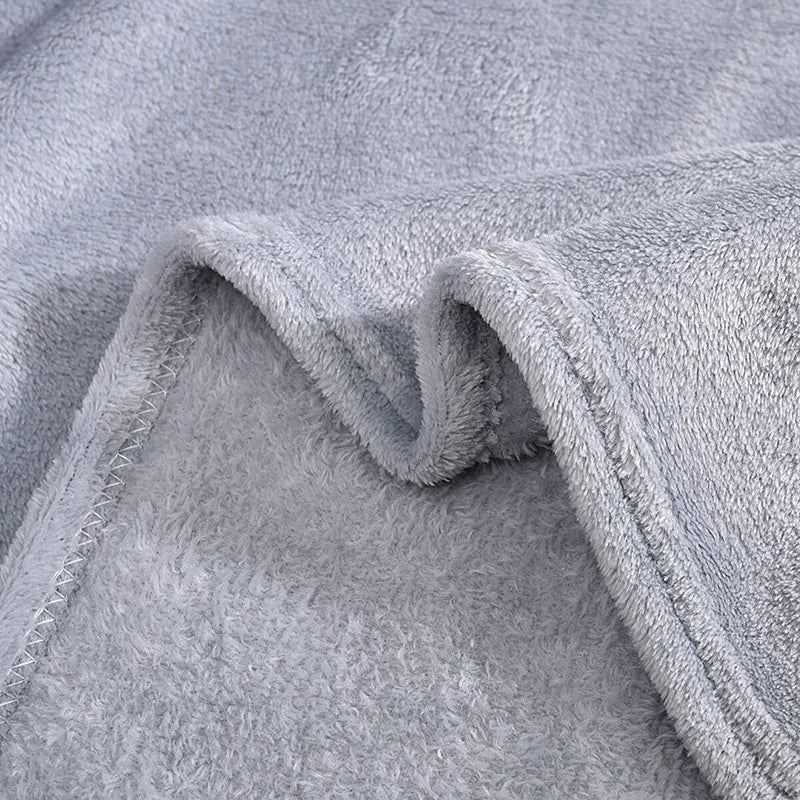 Solid Color Flannel Blanket Soft Warm Coral Fleece Velvet Blanket Winter Sheet Sofa Office Air Conditioning Yoga Nap Blanket