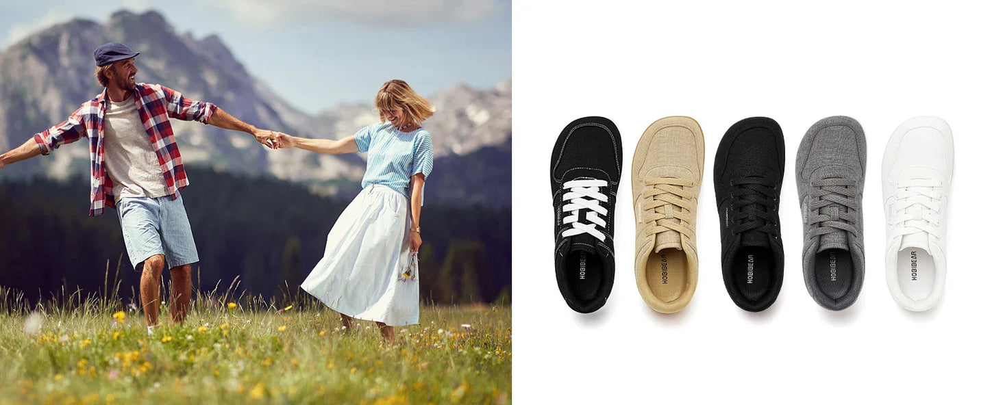 Unisex Barefoot Shoes for Men Women Wide Minimalist Walking Sneakers Lace-Up Outdoor Lightweight Running Shoes