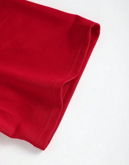 Graphic T Shirts Red Summer Oversized Y2k Men's Clothing Cotton Loose Women Short Sleeved Tee Tops