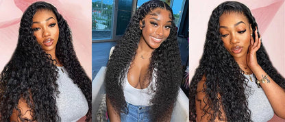 Water Wave Lace Front Wigs Glueless Wig Human Hair Ready To Wear Wigs Brazilian Lace Frontal Human Hair Wigs Pre Cut For Women