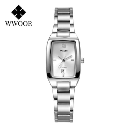 Elegant Women's Watch Fashion Stainless Steel Waterproof Ladies Quartz Wristwatch Luxury Bracelet Watches Date Reloj mujer