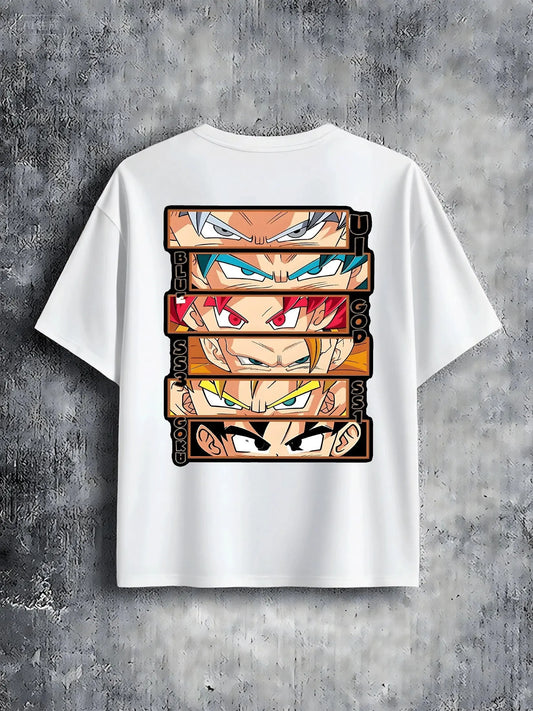 Oversized Men's Short Sleeve T Shirt Anime Printed 2025 Summer Casual Cotton Streetwear Trendy Graphic Tee Tops