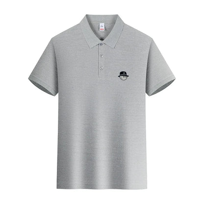 2026 new men's golf short sleeves polo shirt lapel printing ventilate t-shirt business leisure  comfortable exercise men's wear