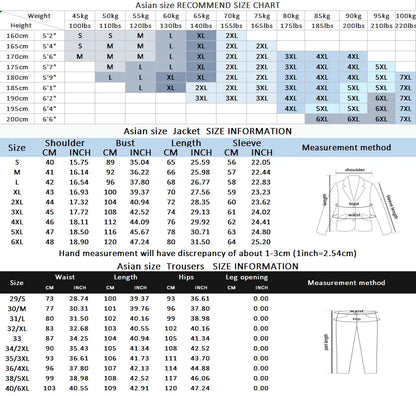 Suit Upgrade the new fabric Men's Business Gentleman Fashion Slim Work Solid Color Plus Size Fair Dress Wedding Best Man Suit