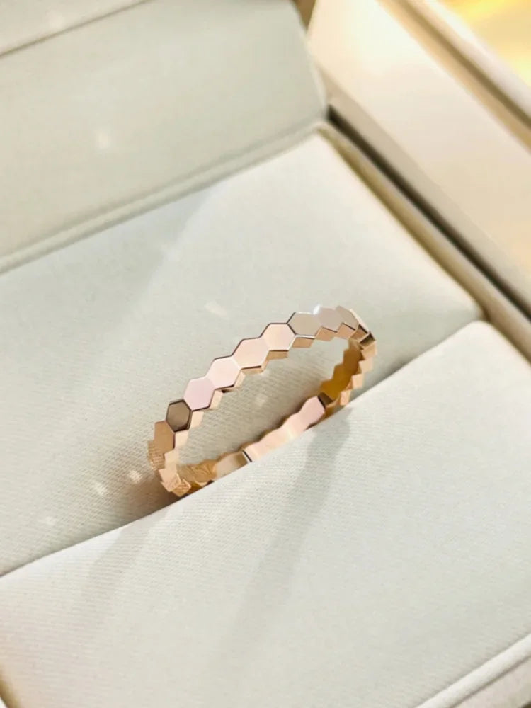 925 Sterling Silver Zircon Simple Delicate Honeycomb 3pc Set Ring For Women Engagement Wedding Luxury High Quality Fine Jewelry