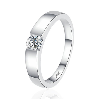 4mm D Color Moissanite Ring for Couple Women Men 925 Sterling Silver Lab Diamond Engagement Wedding Rings Jewelry Bands