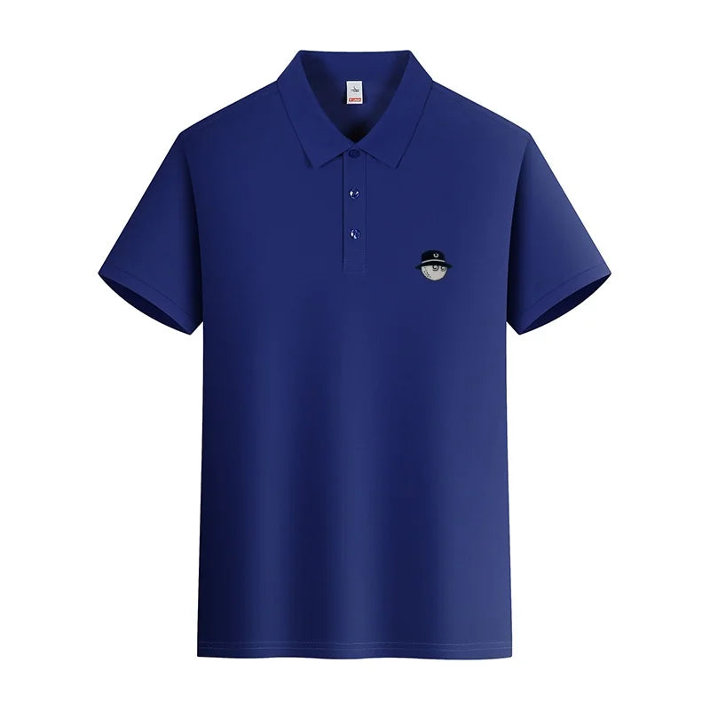 2026 new men's golf short sleeves polo shirt lapel printing ventilate t-shirt business leisure  comfortable exercise men's wear