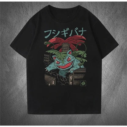 Charizard unisex 100%cotton Tshirt O-neck Short sleeve 2026 summer New Men's Harajuku graphics shirt