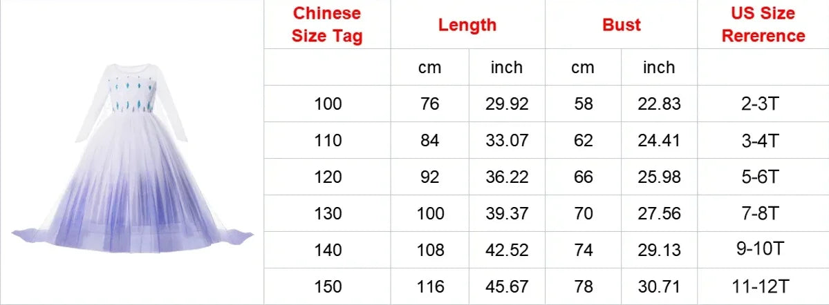 Cinderella Anna Elsa Costume Children Princess Dress for Girls Kids Cosplay Snow White Christmas Carnival Party Disguise Outfit