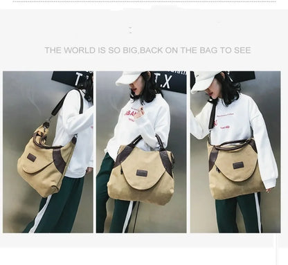 Womens Shoulder Bag Large Handbag Women Canvas Bag Travel Bags Crossbody Bag Overnight Bag