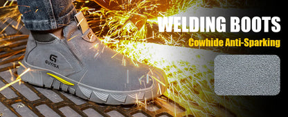 Steel Toe Safety Shoes for Men Women Slip Resistant Work Shoes Sneaker Outdoor Protective Work Shoes Outdoor Security Boots Men
